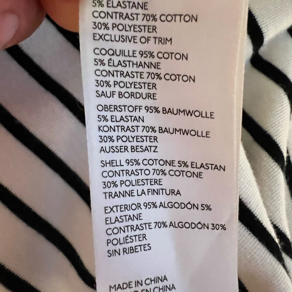 Anthropologie women’s black & white striped sleeveless cotton top XS - Picture 7 of 7
